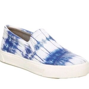 Naturalizer Women Slip On Sneaker Aileen Size US 8.5 Blue White Tie Dye Leather